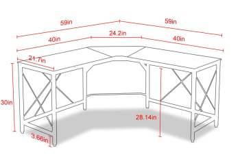 large desk size